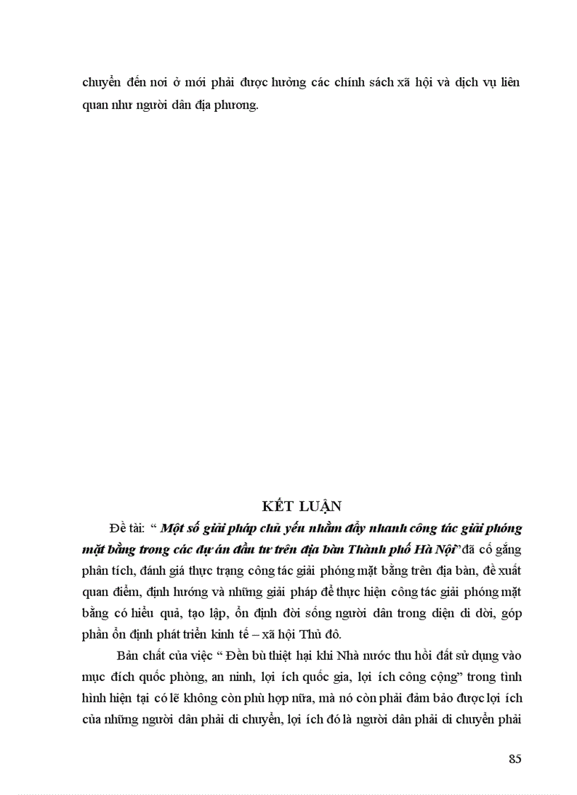 image for page Một số giải pháp chủ yếu nhằm đẩy nhanh công tác giải phóng mặt bằng trong thực hiện các dự án đầu tư trên địa bàn Thành phố Hà Nội