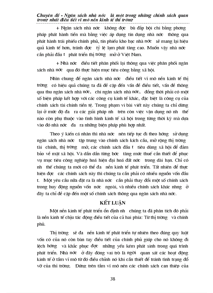 image for page Ngân sách nhà nước là một trong những chính sách quan trọng nhất điều tiết vĩ mô nền kinh tế thị trường