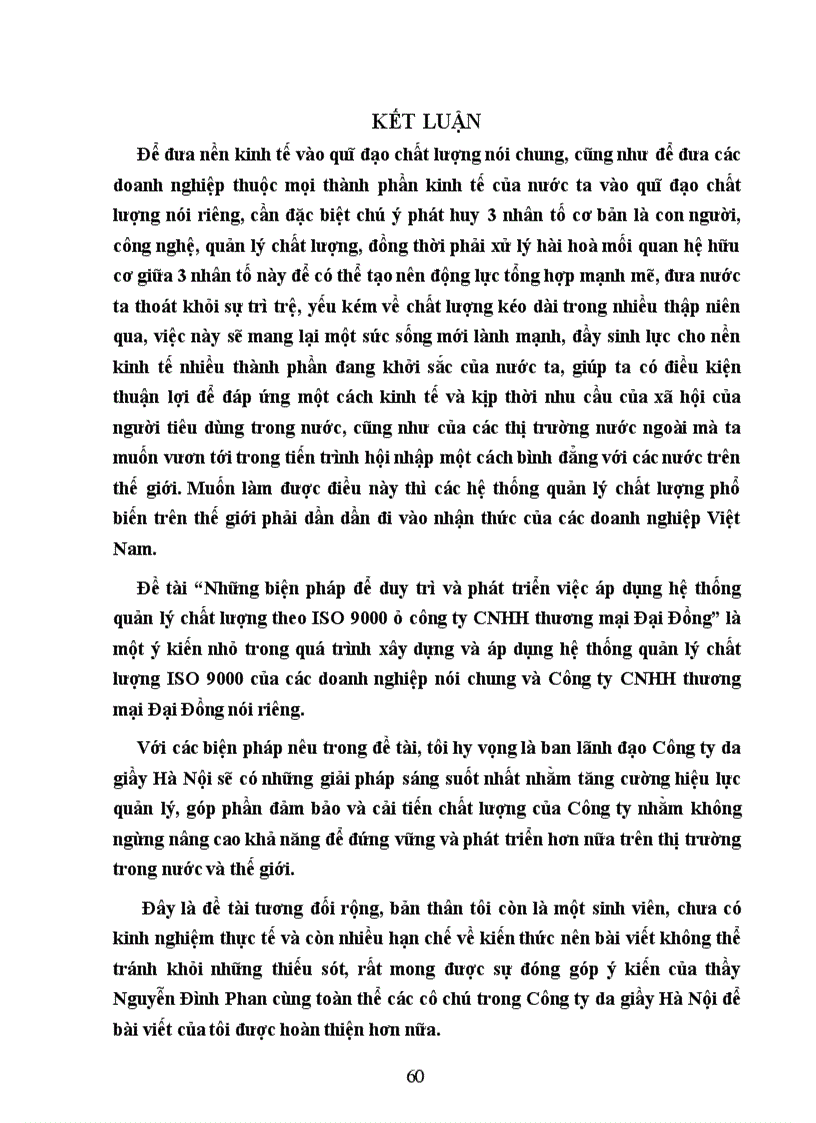 image for page Áp dụng hệ thống quản lý chất lượng theo bộ tiêu chuẩn ISO 9000 tại công ty CNHH thương mại Đại Đồng