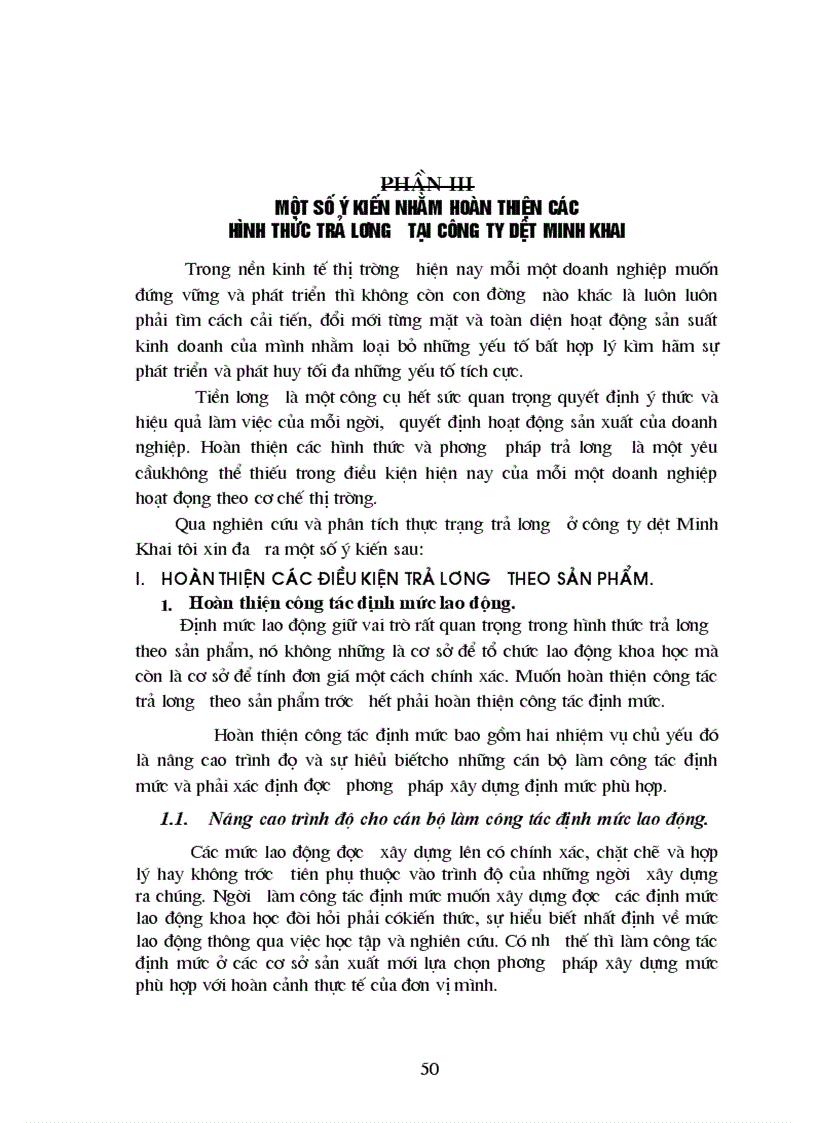 image for page Hoàn thiện các hình thức trả lương tại Công ty dệt Minh Khai Hà Nội