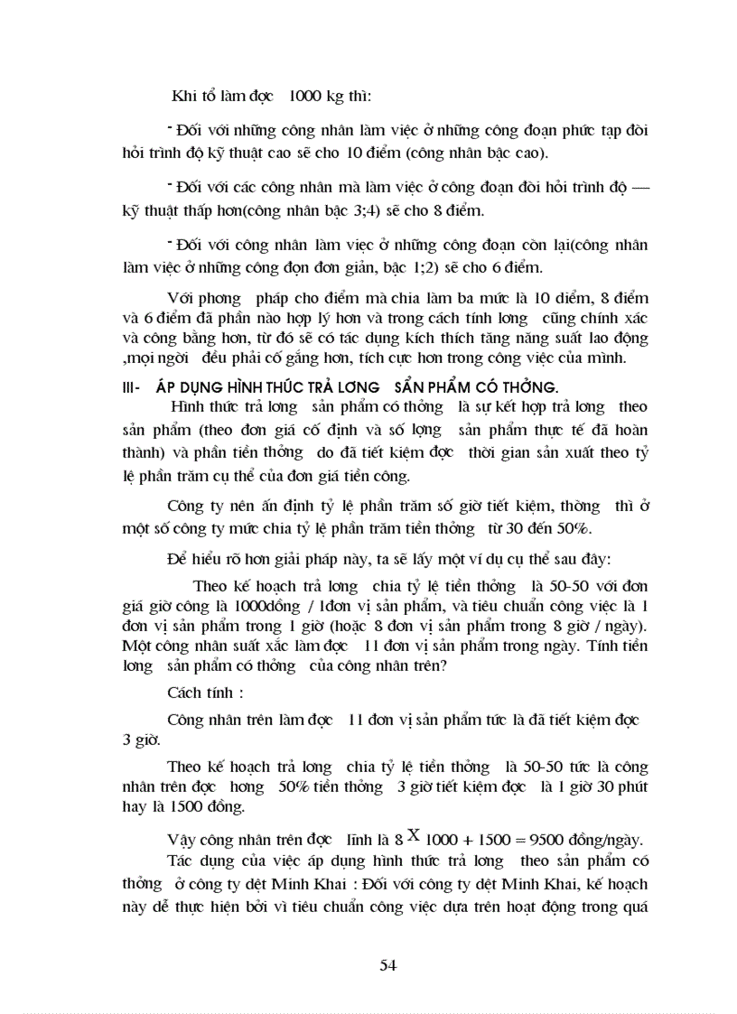 image for page Hoàn thiện các hình thức trả lương tại Công ty dệt Minh Khai Hà Nội