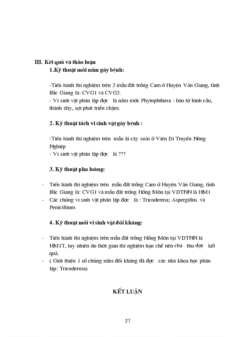 image for page Một số kỹ thuật phân lập nấm bệnh và nấm đối kháng