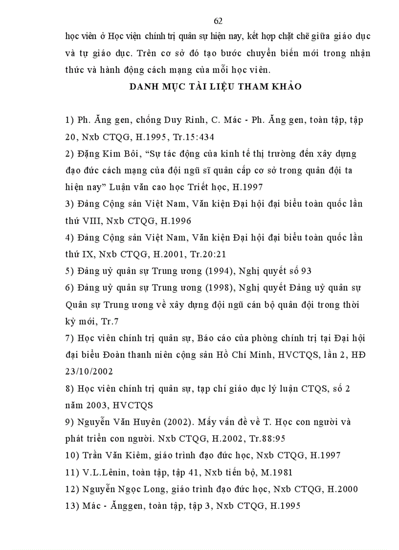 image for page Đạo đức cách mạng và xây dựng đạo đức cho học viên ở Học viện chính trị quân sự hiện nay