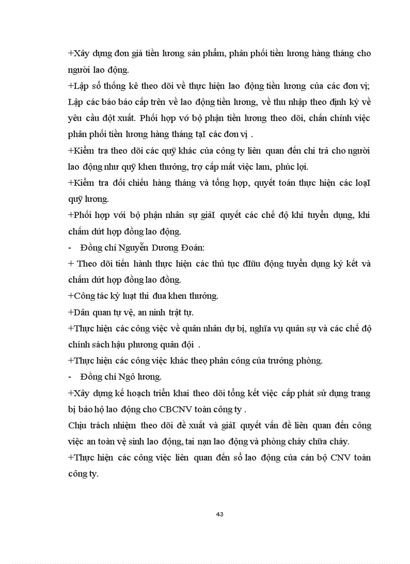 image for page Phân tích công việc tại phòng tổ chức lao động tiền lương thuộc công ty vật tư vận tải xi măng