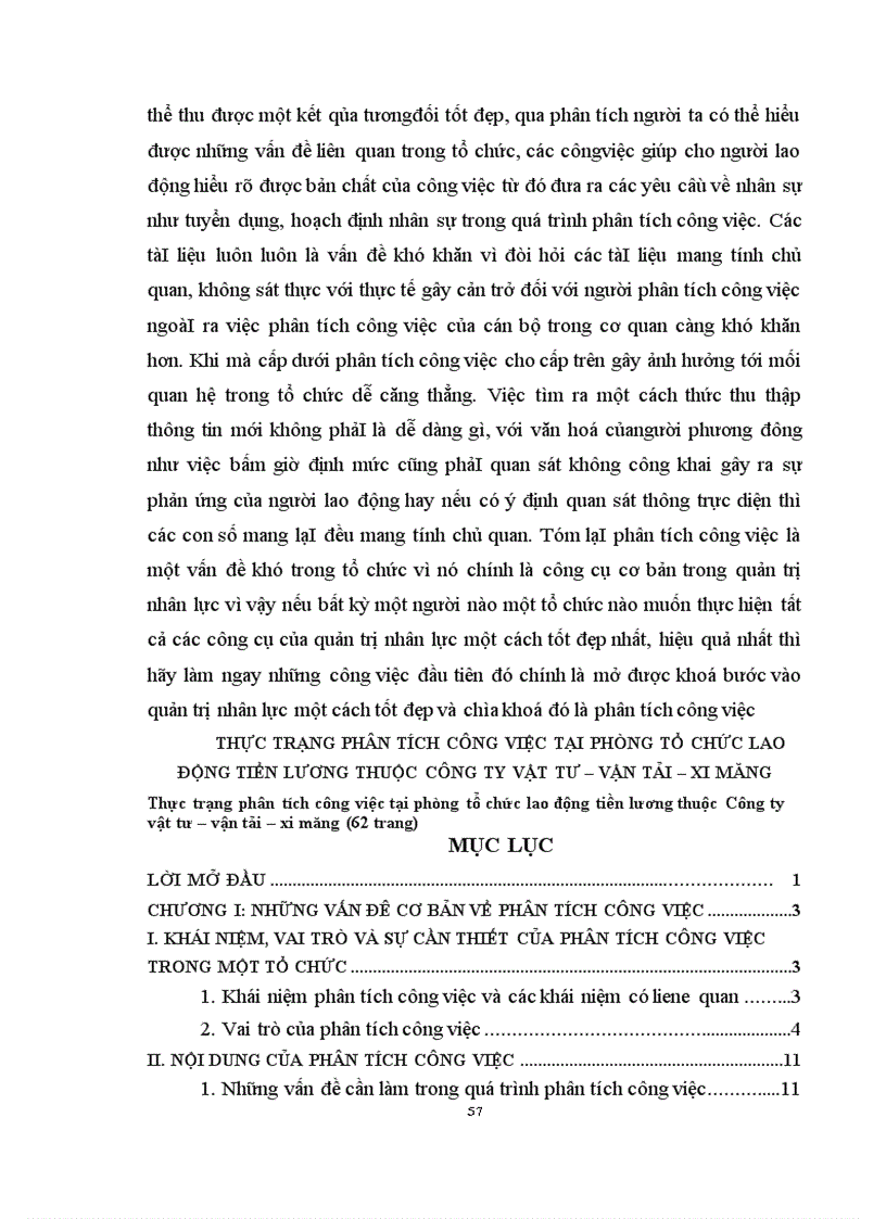 image for page Phân tích công việc tại phòng tổ chức lao động tiền lương thuộc công ty vật tư vận tải xi măng