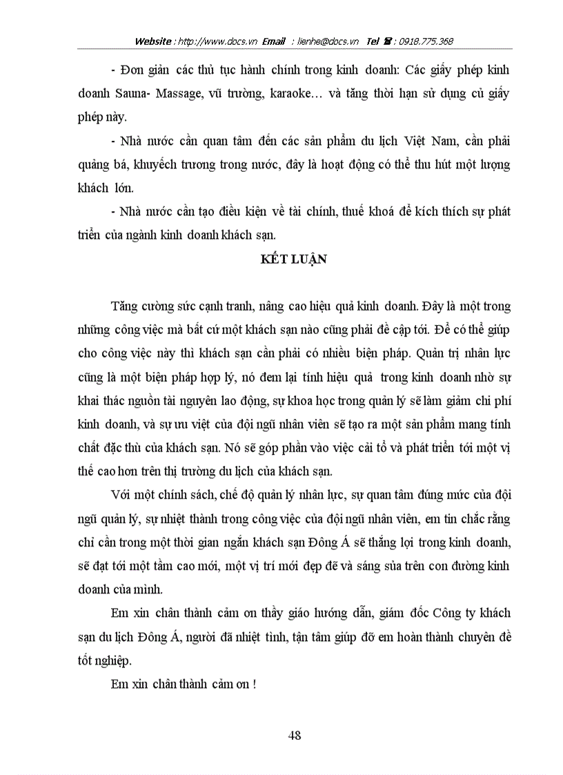 image for page Quản trị nhân sự tại khách sạn Đông Á thực trạng và giải pháp