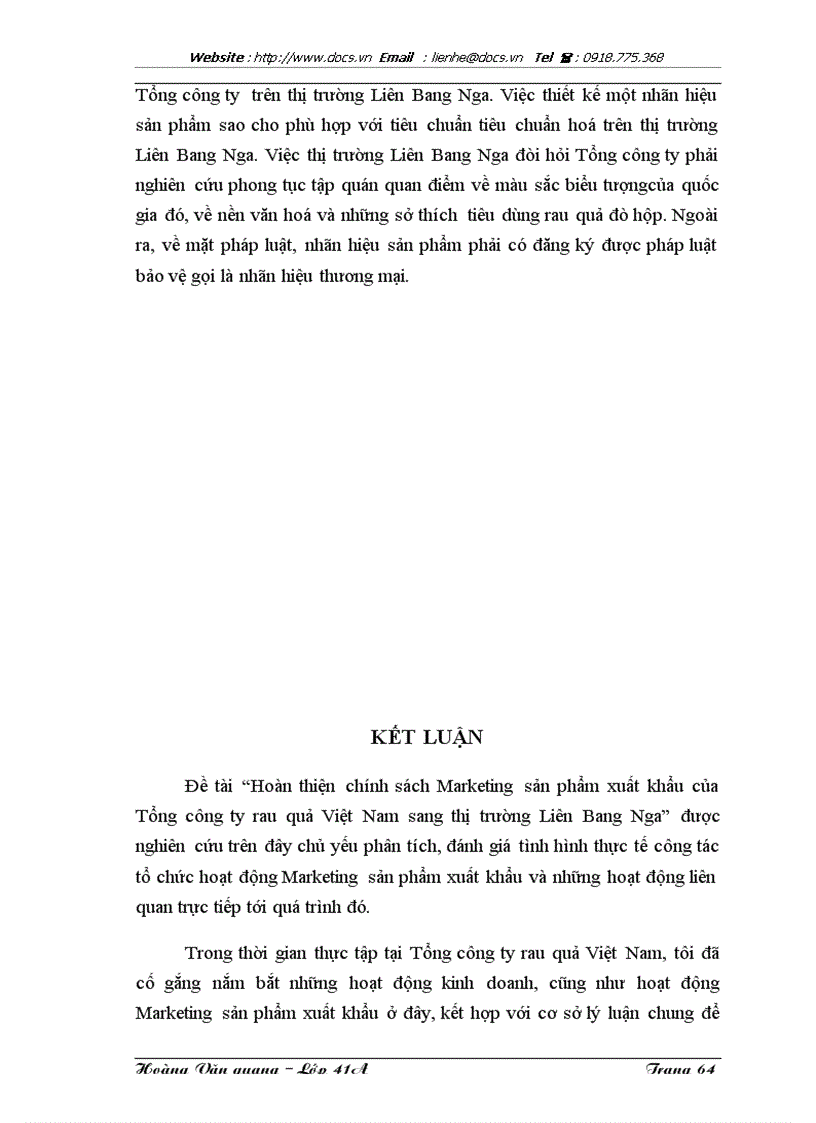 image for page Nâng cao hiệu quả tổ chức hoạt động Marketing sản phẩm xuất khẩu của Tổng công ty Rau quả Việt Nam sang thị trường Liên Bang Nga