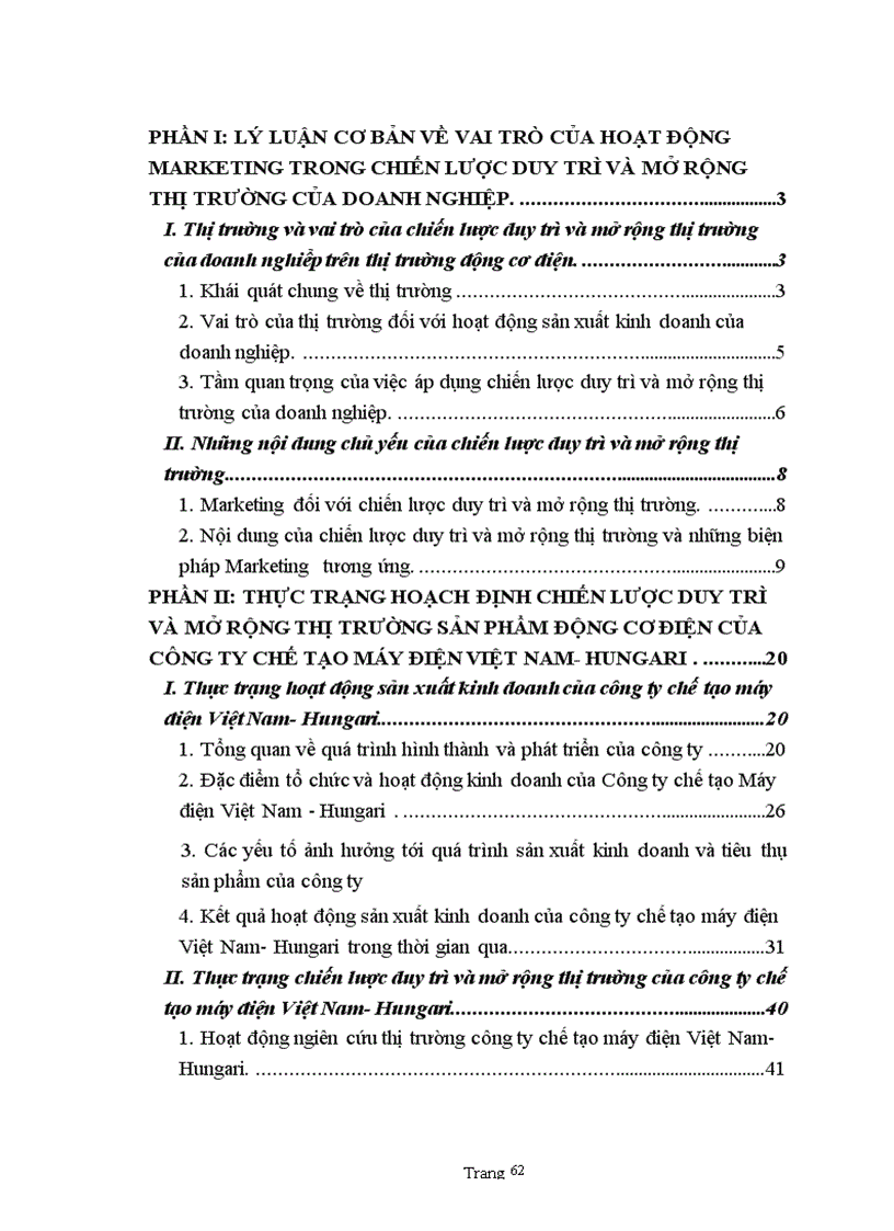 image for page Một số giải pháp Marketing nhămg duy trì và mở rộng thị trường sản phẩm động cơ điện của công ty chế tạo máy điện Việt Nam Hungari