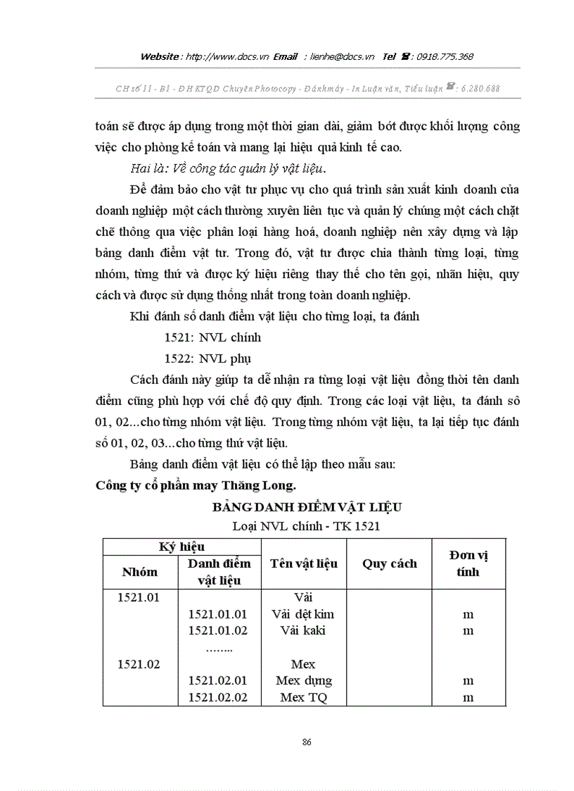 image for page Hoàn thiện hạch toán nguyên vật liệu tại Công ty cổ phần may Thăng Long