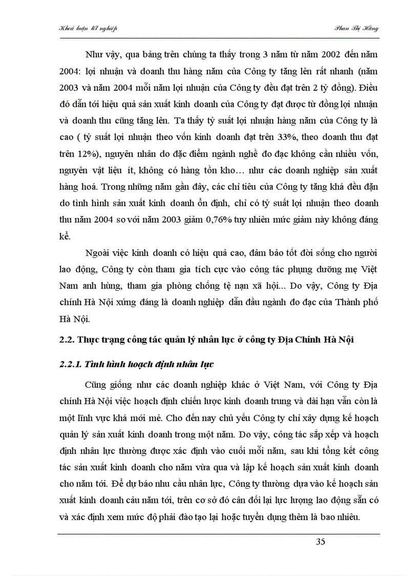 image for page Công tác quản lý nhân lực ở công ty Địa chính Hà Nội