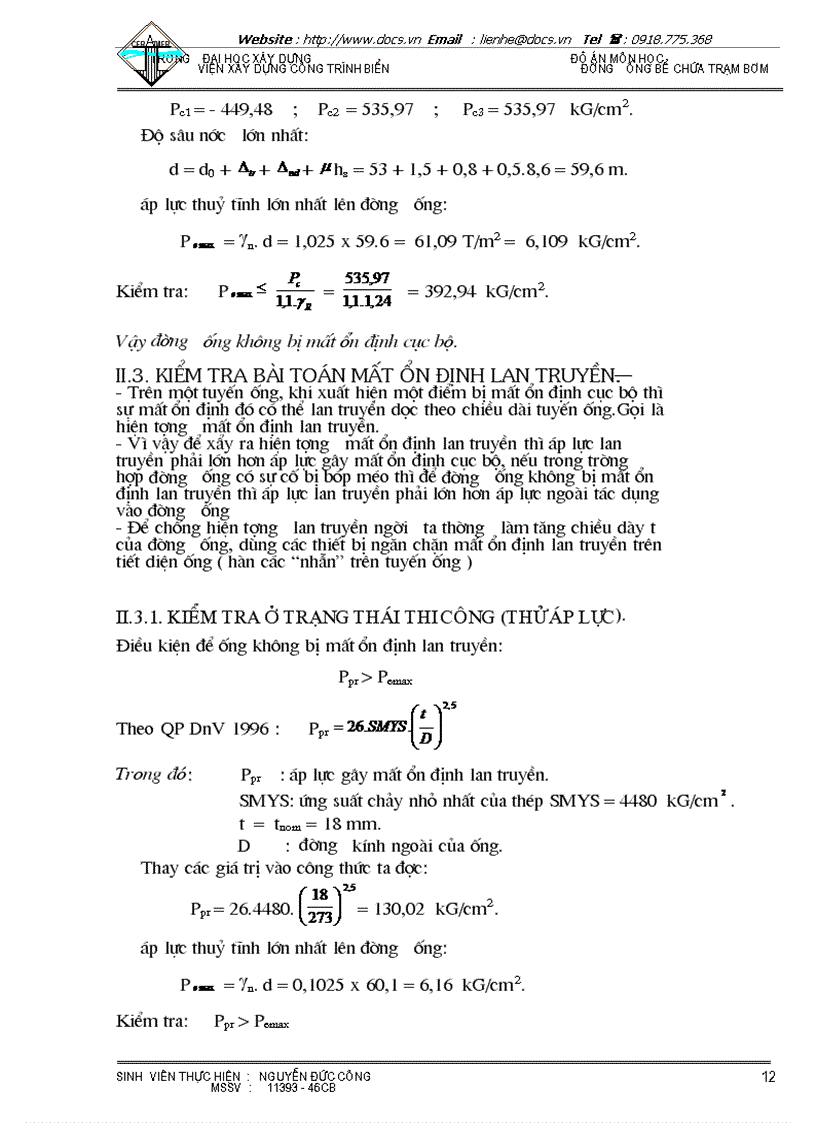image for page Hiện tượng dao động dòng xoáy khi ống bị treo
