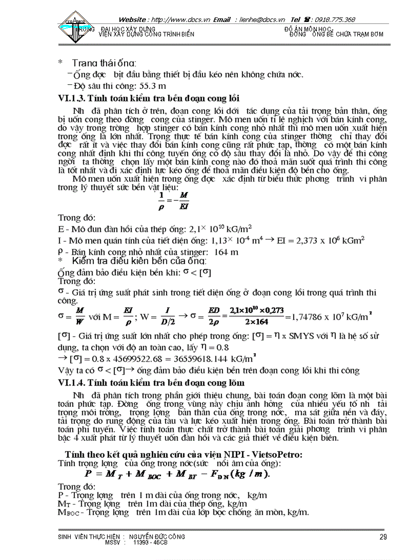 image for page Hiện tượng dao động dòng xoáy khi ống bị treo