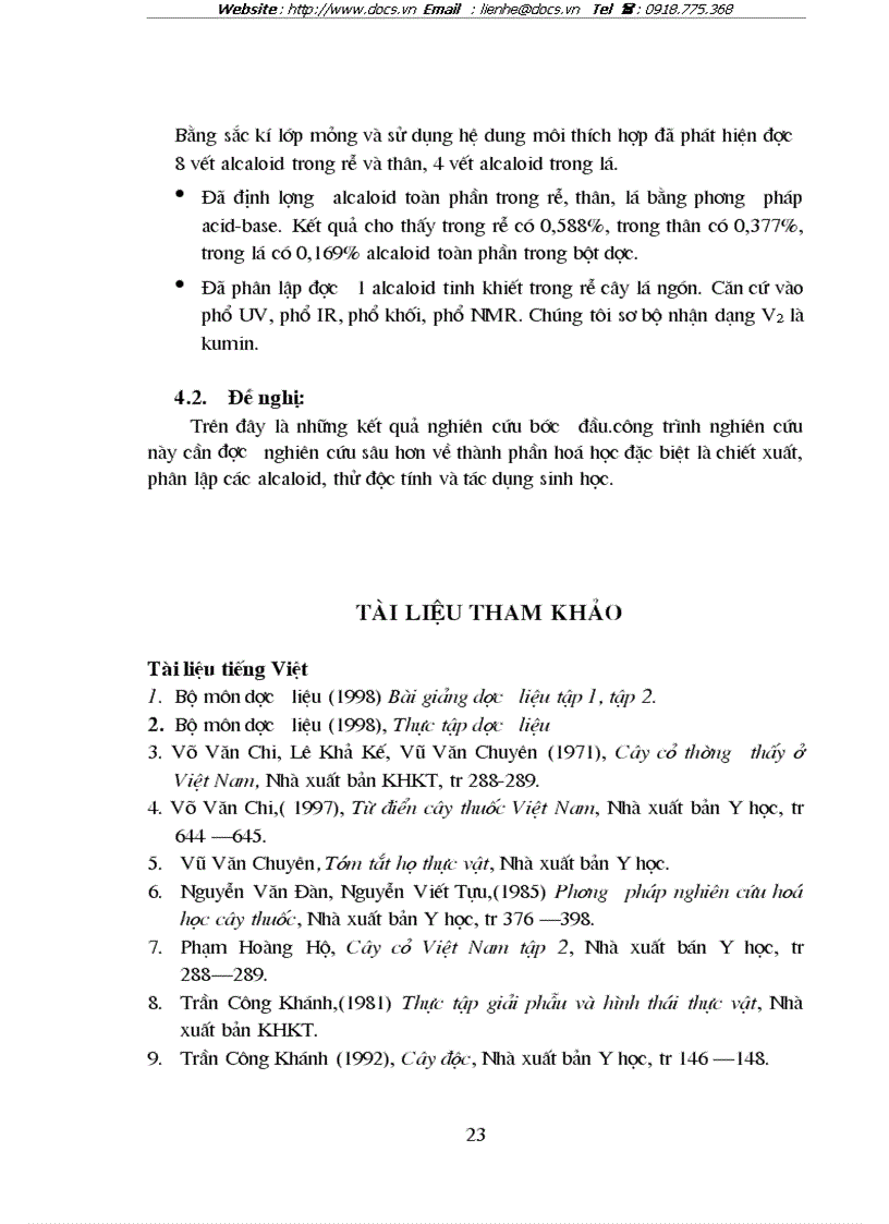 image for page Nghiên cứu đặc điểm thực vật và thành phần hoá học của cây lá ngón Gelsemium elegans Benth Loganiaceae