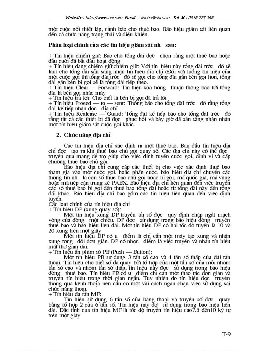 image for page Ứng dụng báo hiệu số 7 trong tổng đài Alcatel 1000 E10