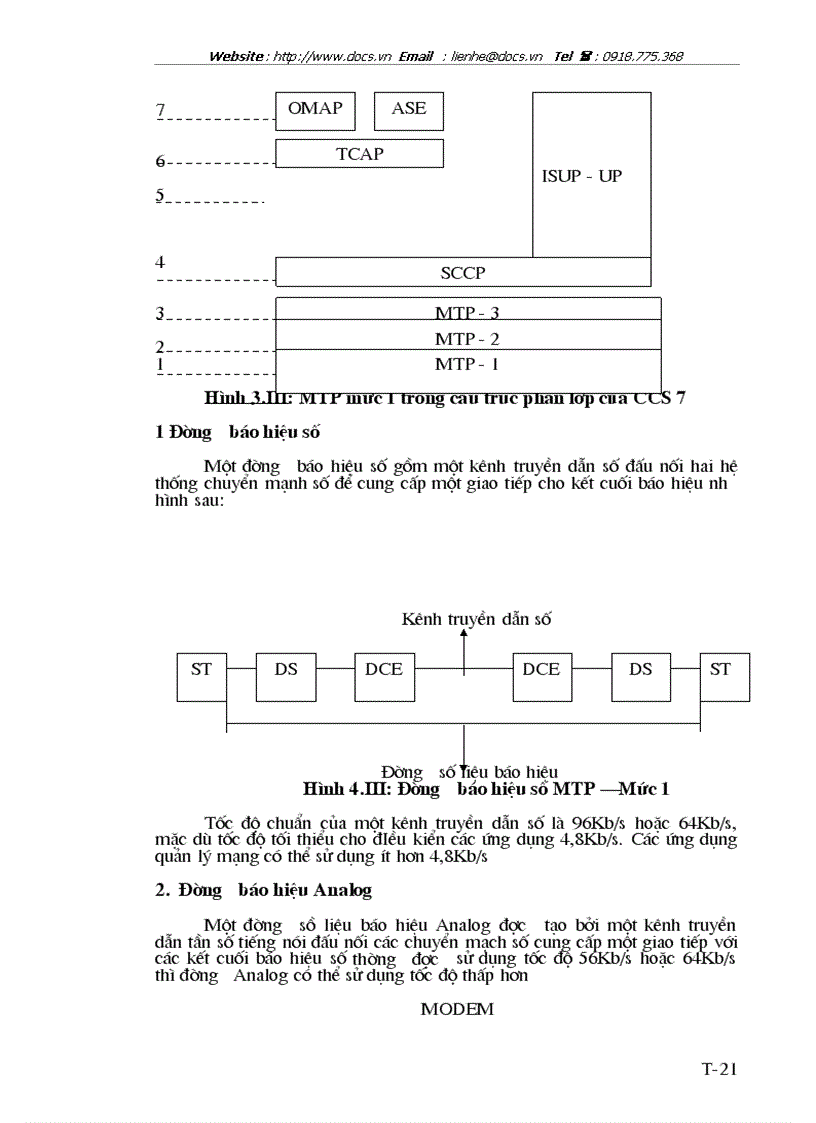 image for page Ứng dụng báo hiệu số 7 trong tổng đài Alcatel 1000 E10