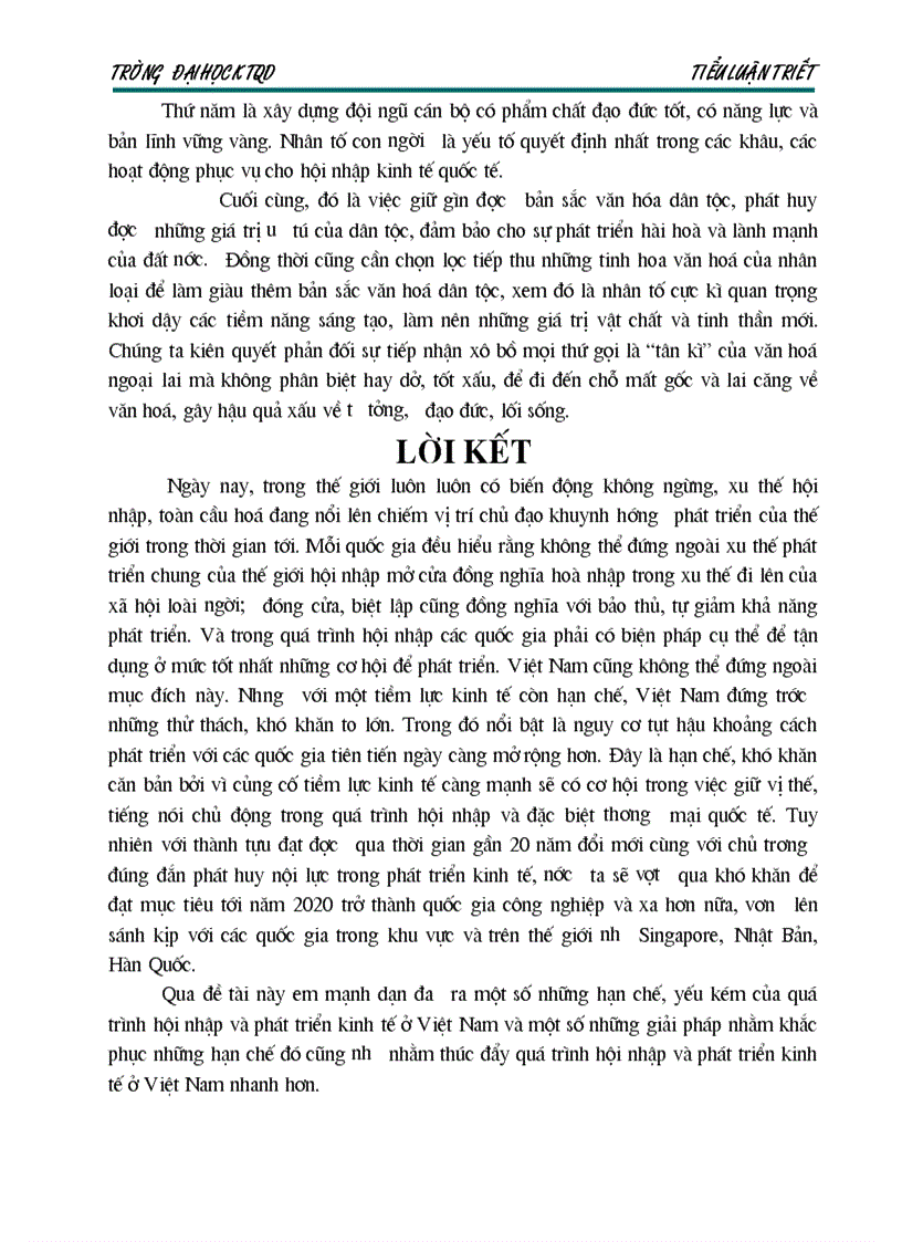 image for page VN trong xu thế hội nhập dưới con mắt triết học