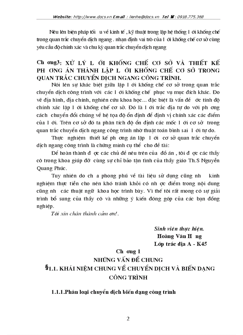 image for page Xử lý lưới khống chế cơ sở và thiết kế phương án thành lập lưới khống chế cơ sở trong quan trắc chuyển dịch ngang công trình