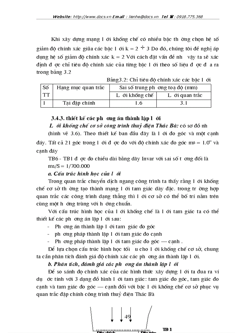 image for page Xử lý lưới khống chế cơ sở và thiết kế phương án thành lập lưới khống chế cơ sở trong quan trắc chuyển dịch ngang công trình