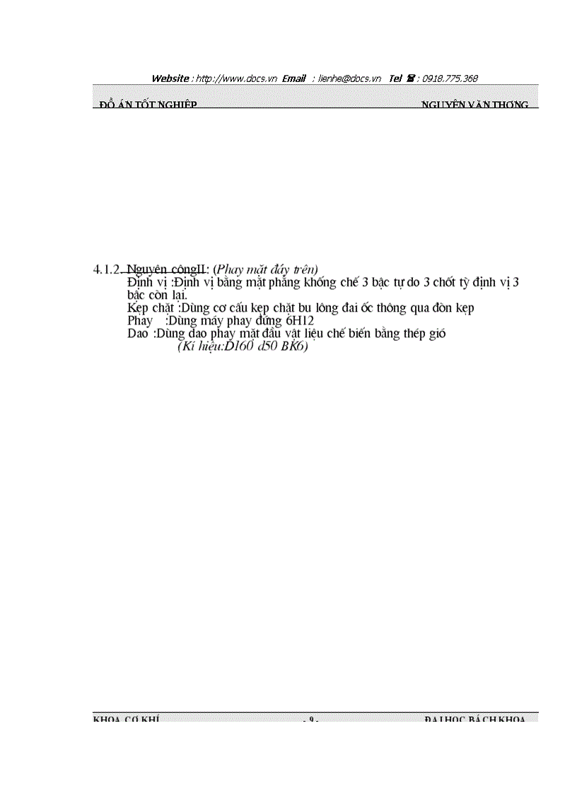 image for page Tính toán thiết kế quy trình công nghệ chế tạo và đồ gá một số đồ gá để gia công chi tiết Thân và Nắp Gối Đỡ