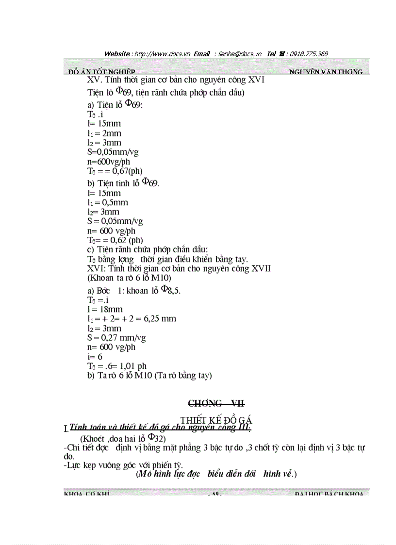 image for page Tính toán thiết kế quy trình công nghệ chế tạo và đồ gá một số đồ gá để gia công chi tiết Thân và Nắp Gối Đỡ
