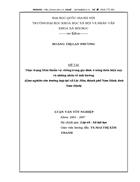 Thực trạng Mâu thuẫn vợ chồng trong gia đình ở nông thôn hiện nay và những nhân tố ảnh hưởng