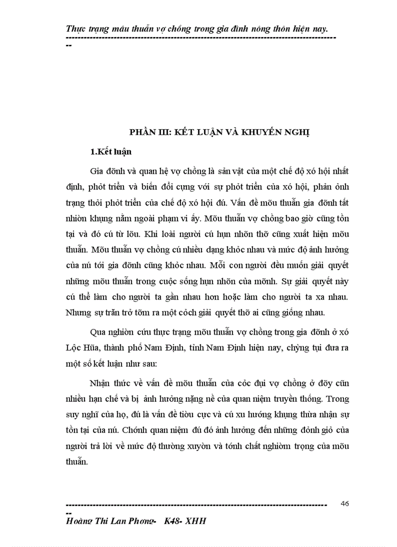 image for page Thực trạng Mâu thuẫn vợ chồng trong gia đình ở nông thôn hiện nay và những nhân tố ảnh hưởng