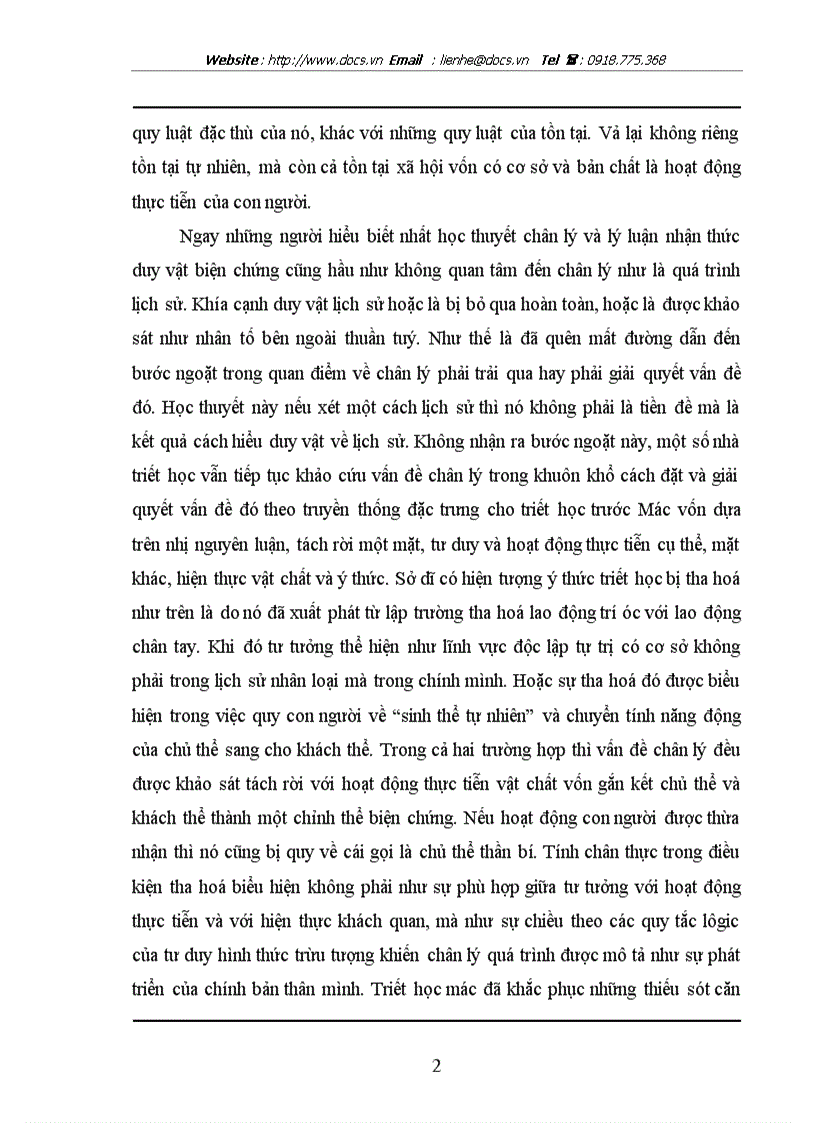 image for page Quan niệm của triết học Mác Lênin về chân lý quá trình lịch sử