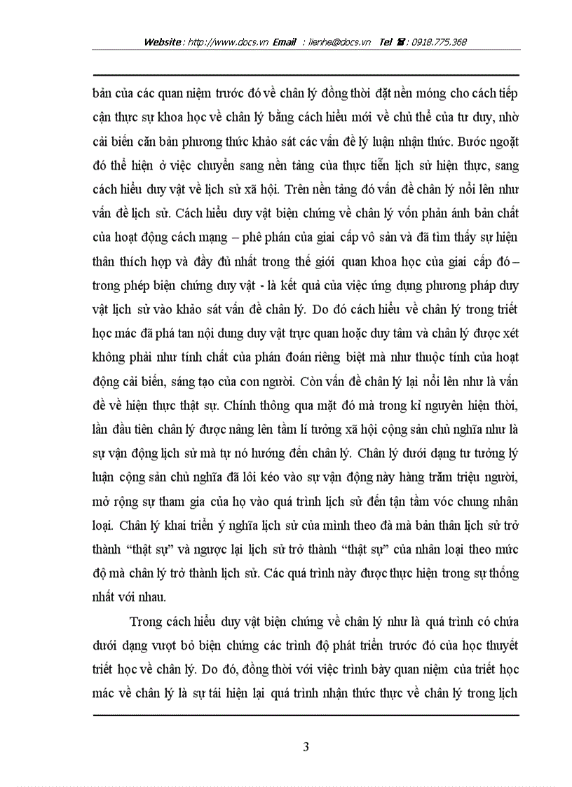 image for page Quan niệm của triết học Mác Lênin về chân lý quá trình lịch sử