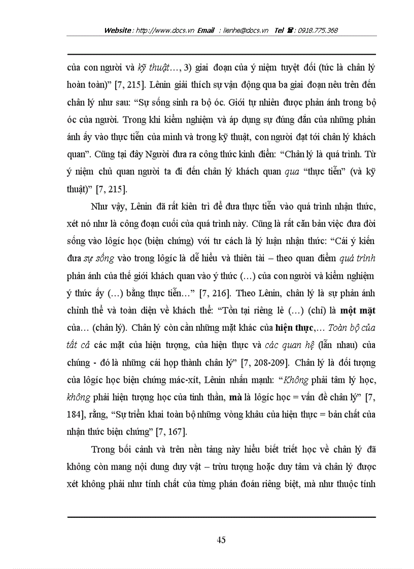 image for page Quan niệm của triết học Mác Lênin về chân lý quá trình lịch sử