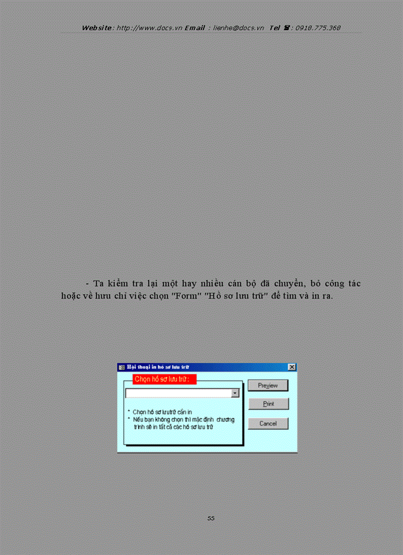 image for page Chương trình được xây dựng bằng phần mềm Microsoft Access