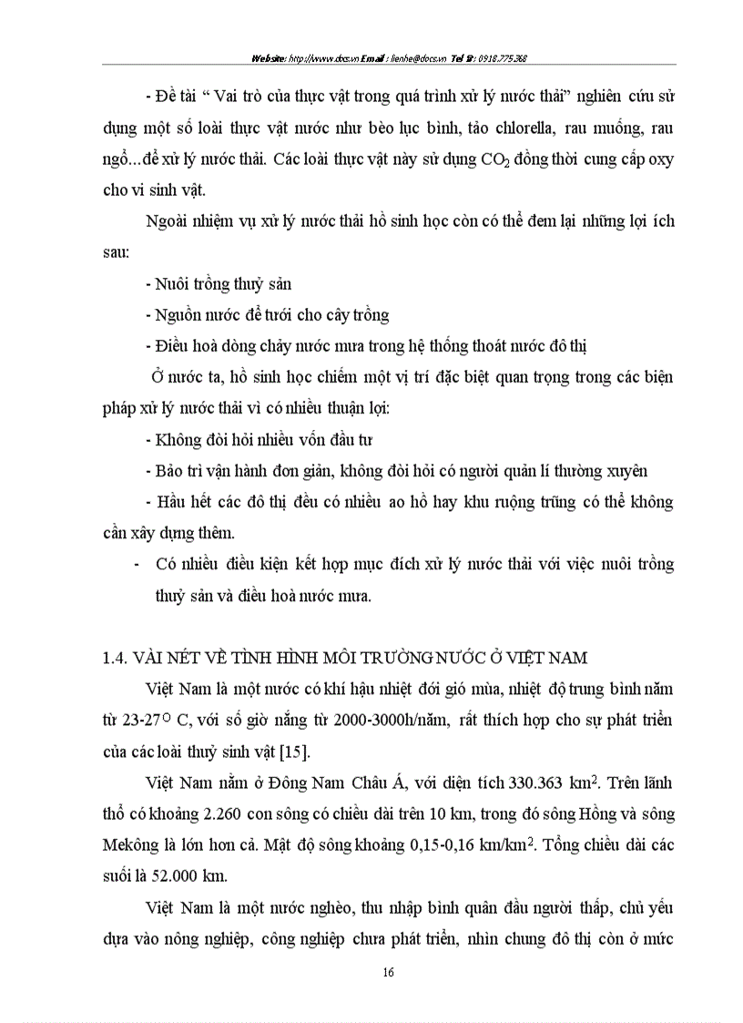 image for page Sử dụng hệ thống hồ sinh học kết hợp với hệ thống lọc qua hào đất để xử lý nước thải có nồng độ chất hữu cơ cao