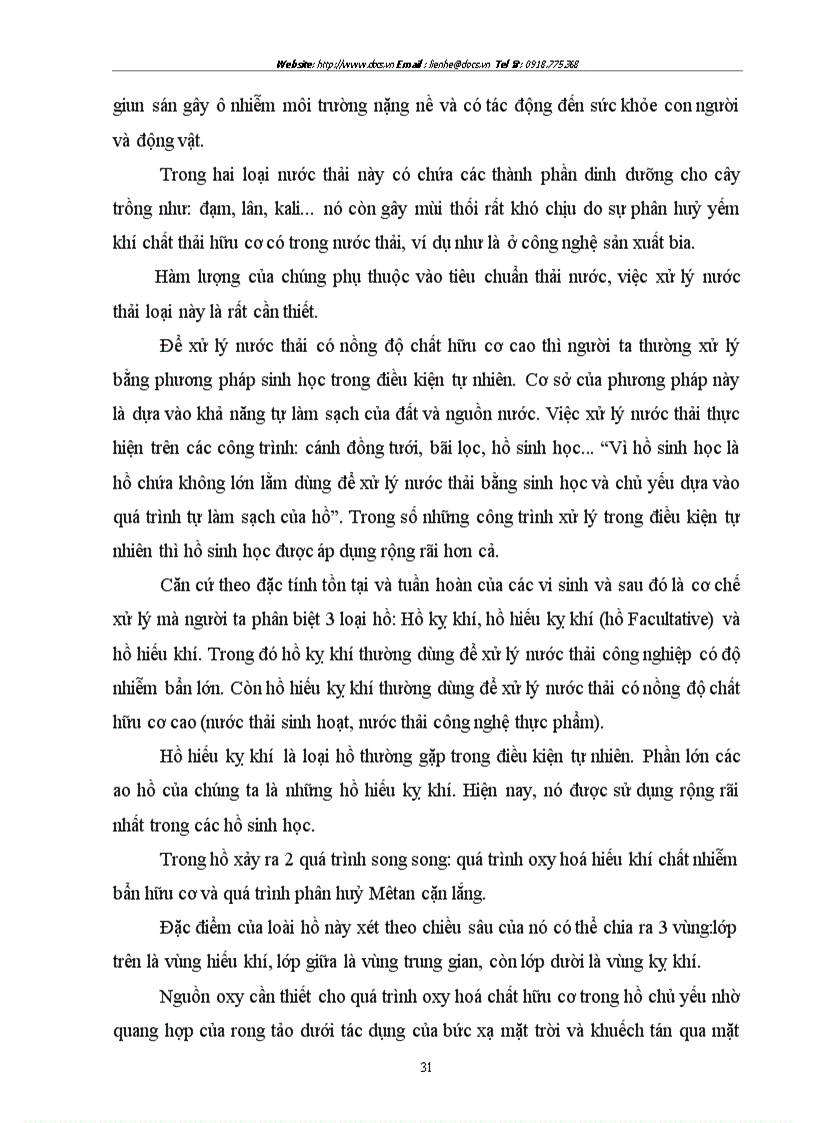 image for page Sử dụng hệ thống hồ sinh học kết hợp với hệ thống lọc qua hào đất để xử lý nước thải có nồng độ chất hữu cơ cao