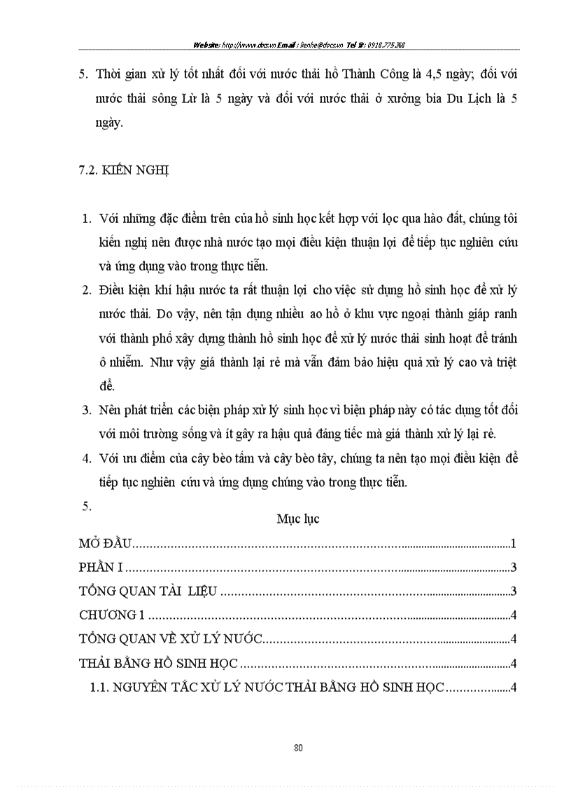 image for page Sử dụng hệ thống hồ sinh học kết hợp với hệ thống lọc qua hào đất để xử lý nước thải có nồng độ chất hữu cơ cao