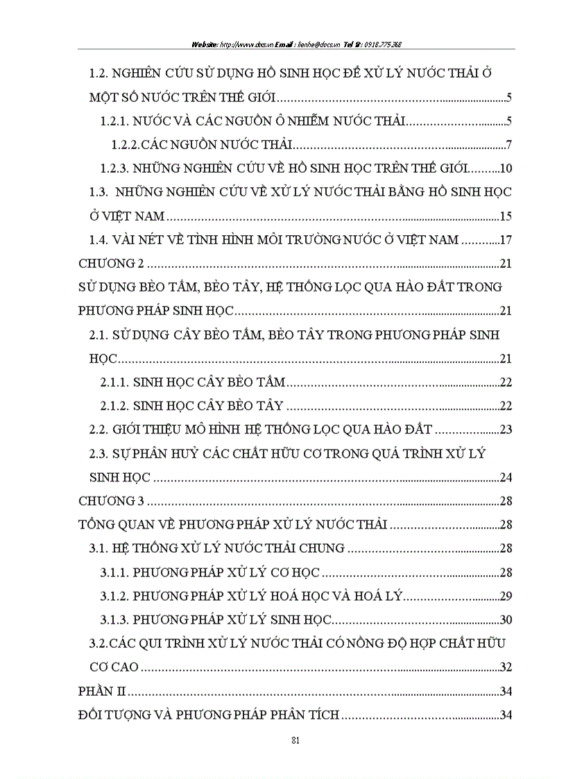 image for page Sử dụng hệ thống hồ sinh học kết hợp với hệ thống lọc qua hào đất để xử lý nước thải có nồng độ chất hữu cơ cao