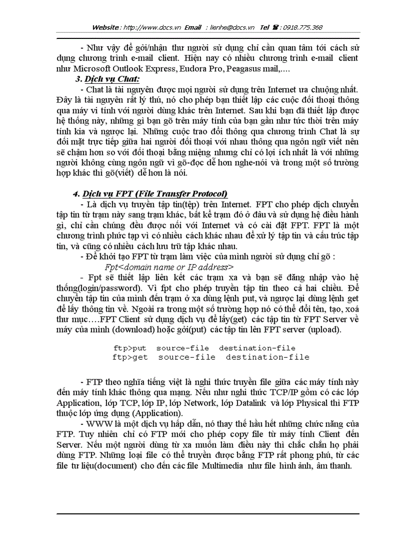 image for page Tổng quan về mạng và các dịch vụ thông dụngtrên internet