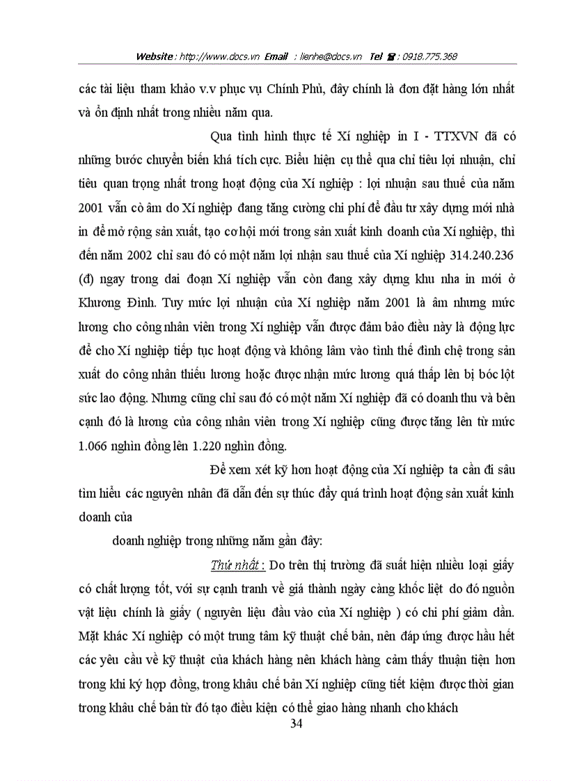 image for page Một số giải pháp nhằm thực hiện tốt công tác bảo toàn và nâng cao hiệu quả sử dụng vốn kinh doanh tại Xí nghiệp in I TTXVN