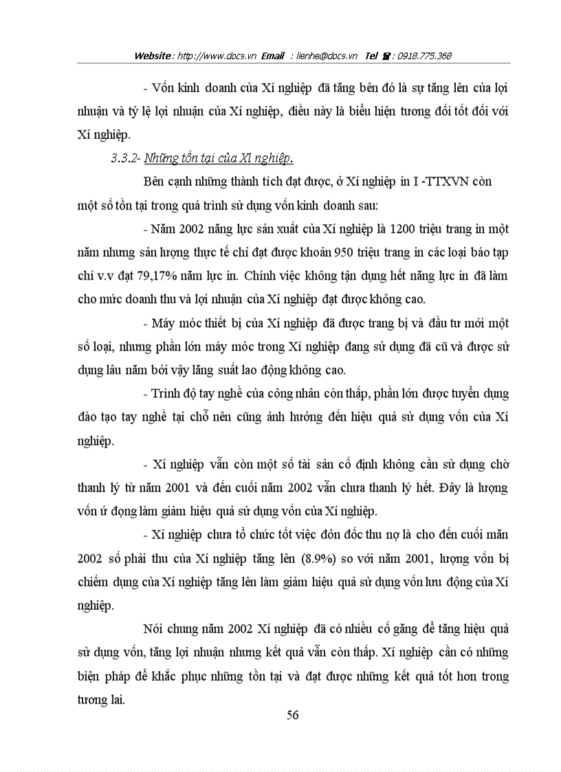 image for page Một số giải pháp nhằm thực hiện tốt công tác bảo toàn và nâng cao hiệu quả sử dụng vốn kinh doanh tại Xí nghiệp in I TTXVN