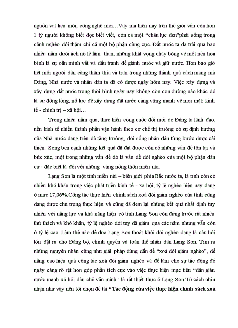image for page Tác động của việc thực hiện chính sách xóa đói giảm nghèo đối với sự phát triển kinh tế xã hội ở tỉnh lạng sơn