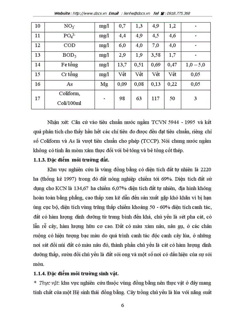 image for page Những vấn đề chủ yếu đánh giá tác động môi trường và một số kiến nghị về bảo vệ môi trường cho khu công nghiệp Tiên Sơn
