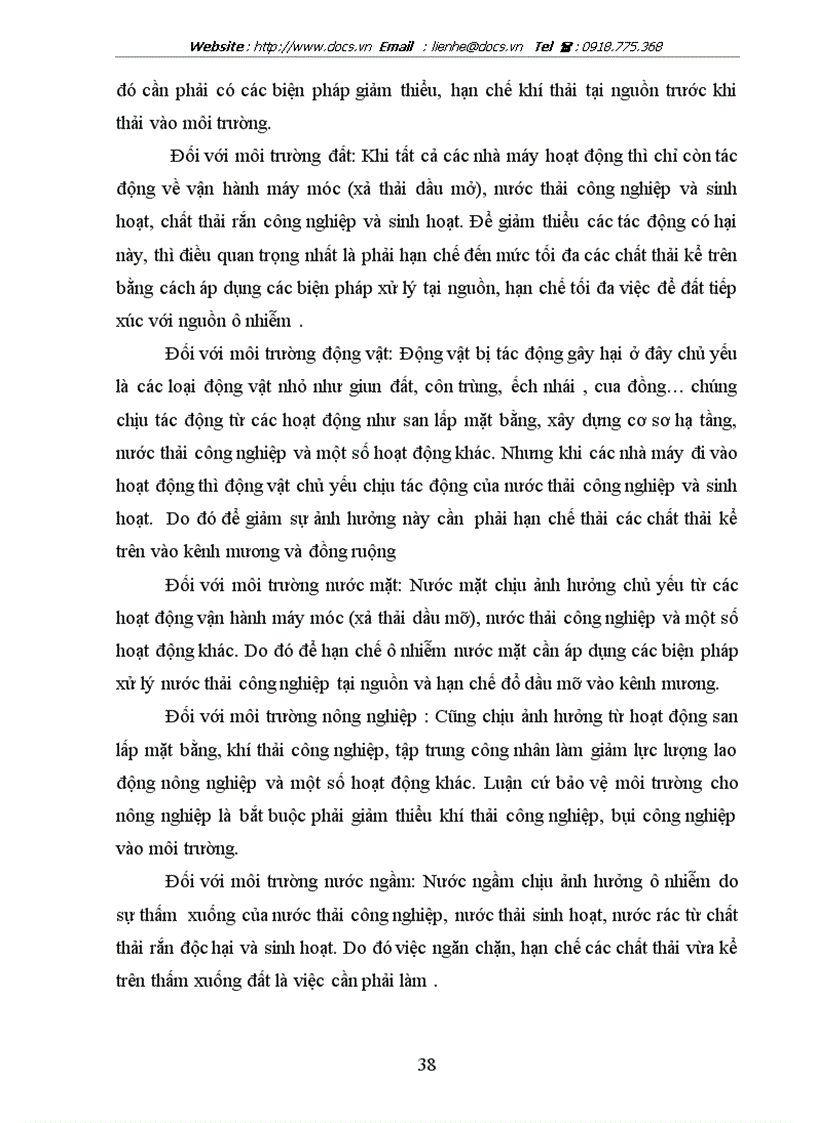 image for page Những vấn đề chủ yếu đánh giá tác động môi trường và một số kiến nghị về bảo vệ môi trường cho khu công nghiệp Tiên Sơn