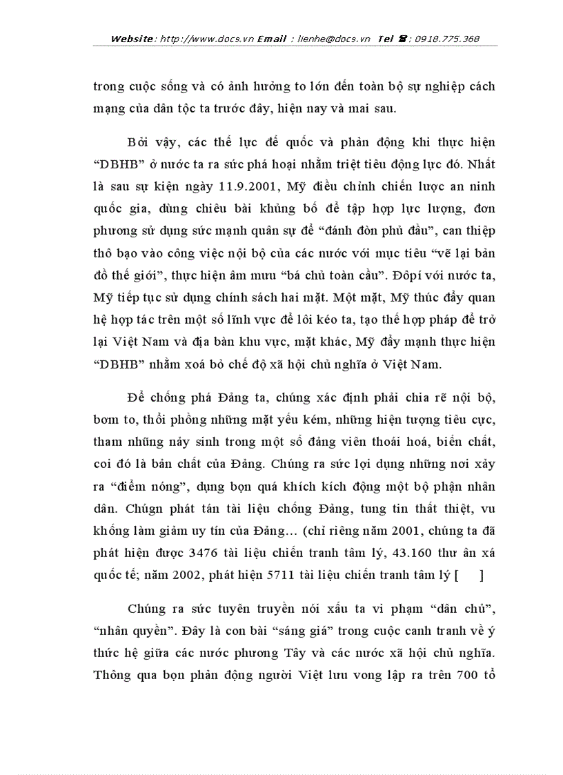 image for page Chống DBHB của chủ nghĩa đế quốc trên mặt trận văn hoá tư tưởng ở Việt Nam