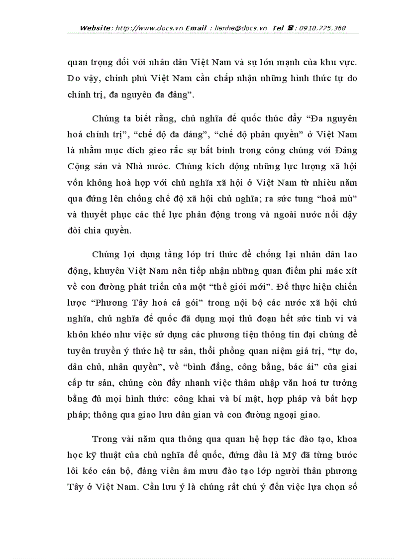 image for page Chống DBHB của chủ nghĩa đế quốc trên mặt trận văn hoá tư tưởng ở Việt Nam