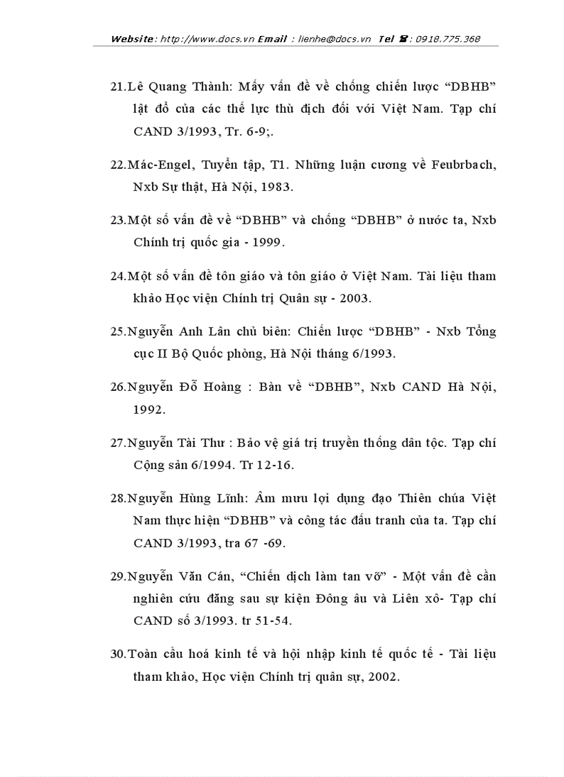 image for page Chống DBHB của chủ nghĩa đế quốc trên mặt trận văn hoá tư tưởng ở Việt Nam