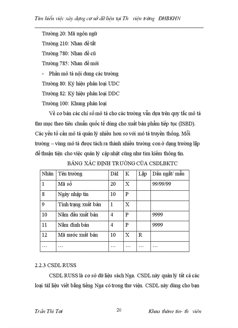 image for page Tìm hiểu việc xây dựng CSDL tại Thư viện trường ĐHBKHN