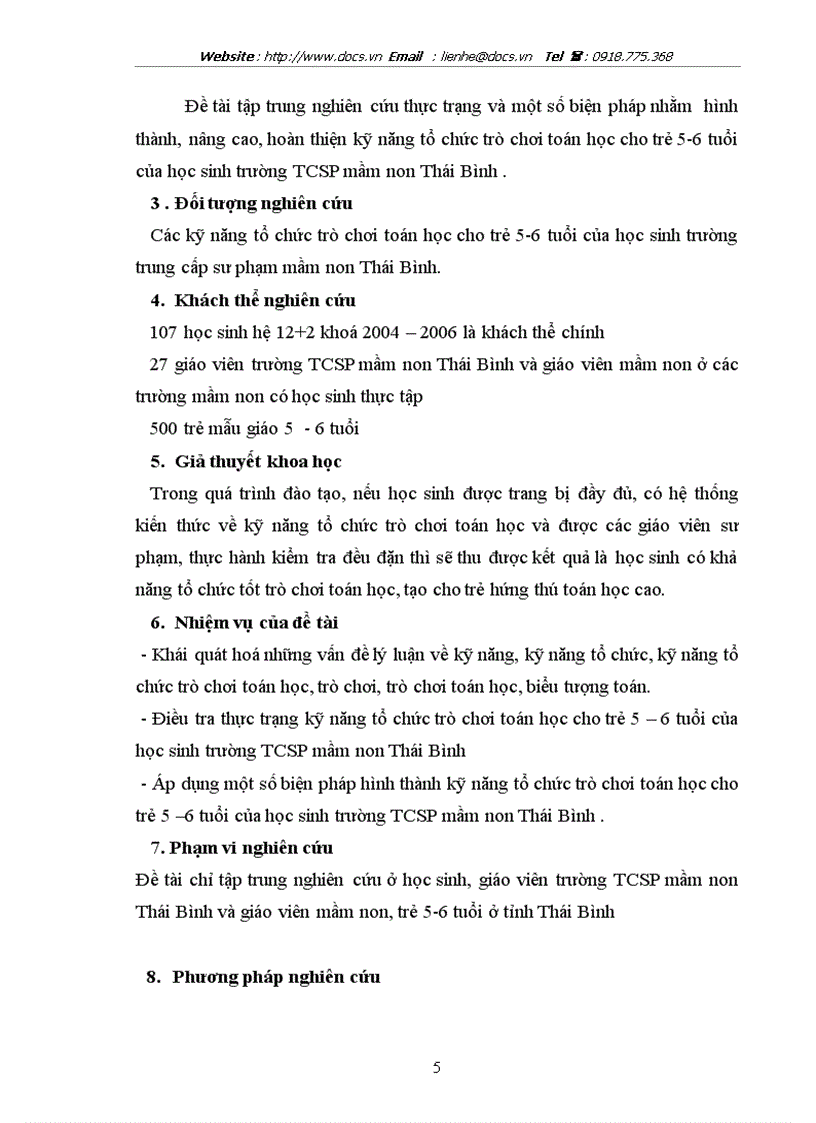 image for page Nghiên cứu kỹ năng tổ chức trò chơi toán học của học sinh Trường Trung cấp Sư phạm Mầm non Thái Bình