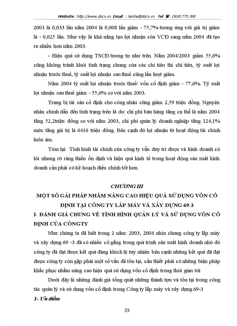 image for page Vốn cố định và một số giải pháp nhằm nâng cao hiệu quả sử dụng vốn cố định tại công ty lắp máy và xây dựng 69 3