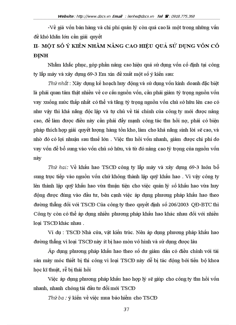 image for page Vốn cố định và một số giải pháp nhằm nâng cao hiệu quả sử dụng vốn cố định tại công ty lắp máy và xây dựng 69 3