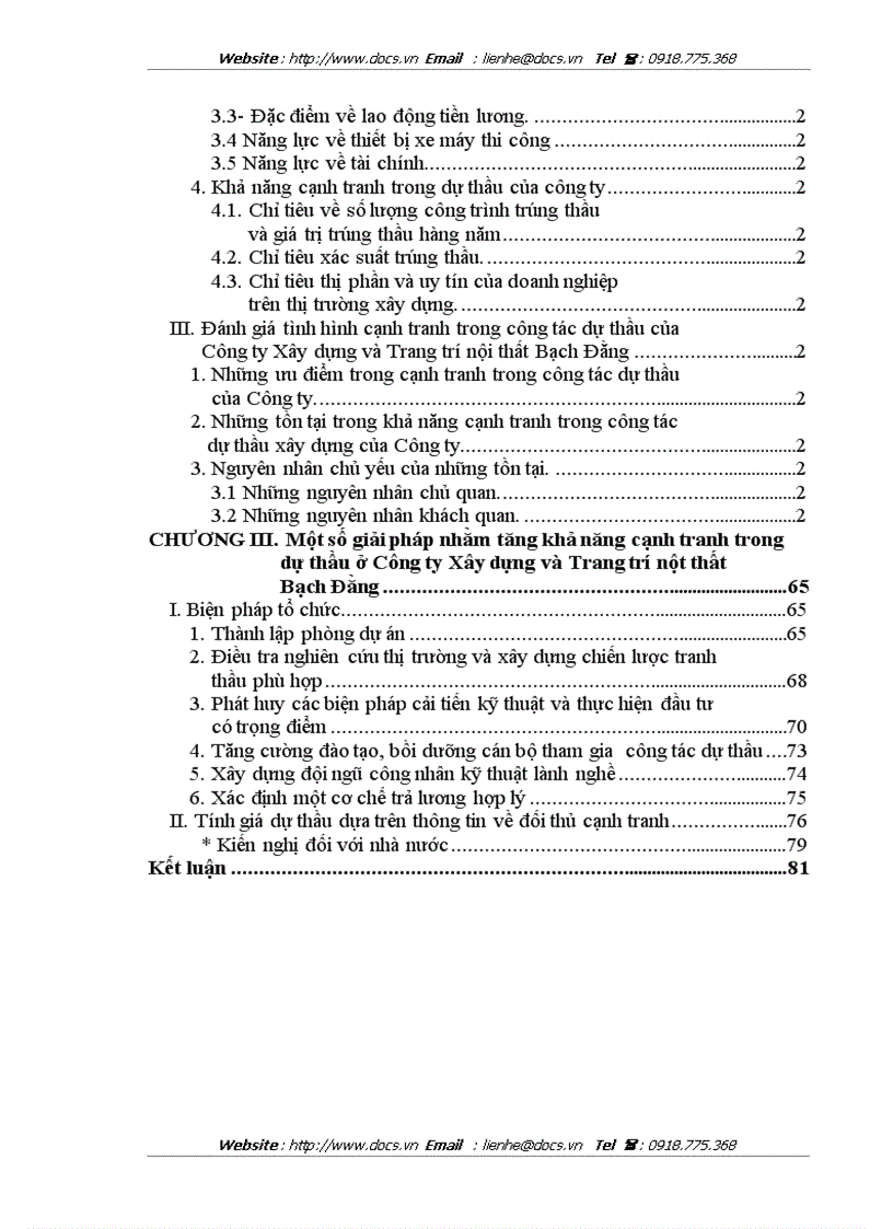 image for page Một số giải pháp nhằm tăng khả năng cạnh tranh trong dự thầu xây dựng ở Công ty Xây dựng vàTrang trí nội thất Bạch Đằng
