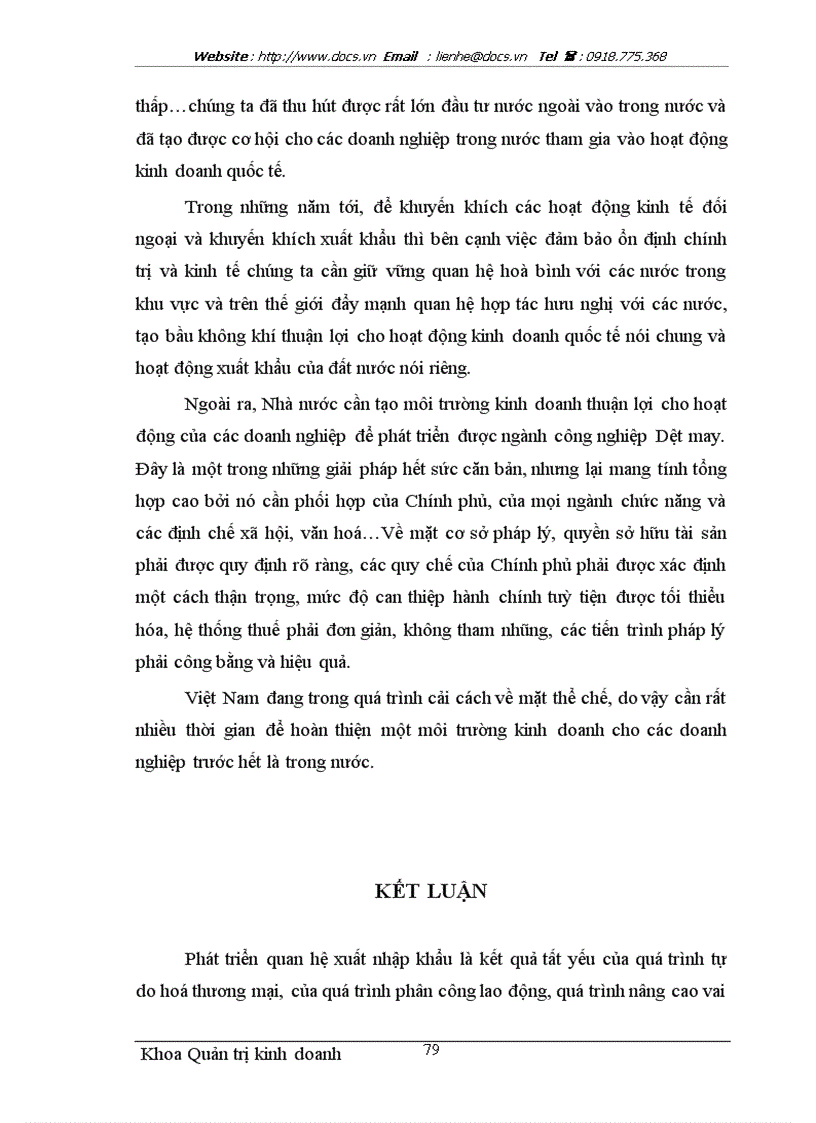image for page Một số giải pháp nhằm thúc đẩy hoạt động xuất khẩu hàng may mặc tại Công ty cổ phần May Lê Trực