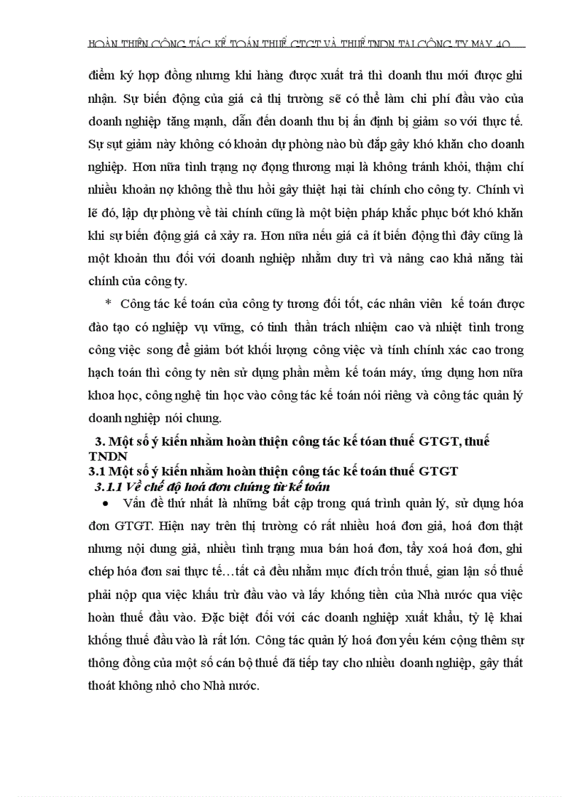 image for page Hoàn thiện công tác kế toán thuế GTGT và thuế TNDN tại công ty may 40